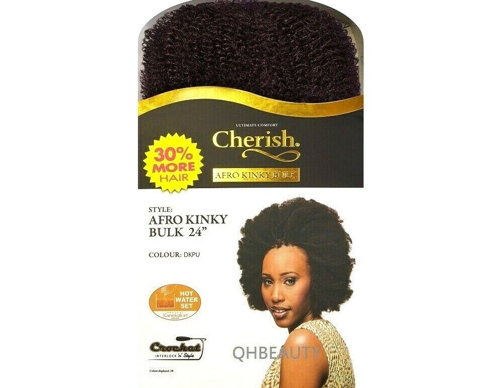 CHERISH SYNTHETIC BULK BRAIDING CROCHET NEW HAIR EXTENSIONS - AFRO KINKY 24 INCH