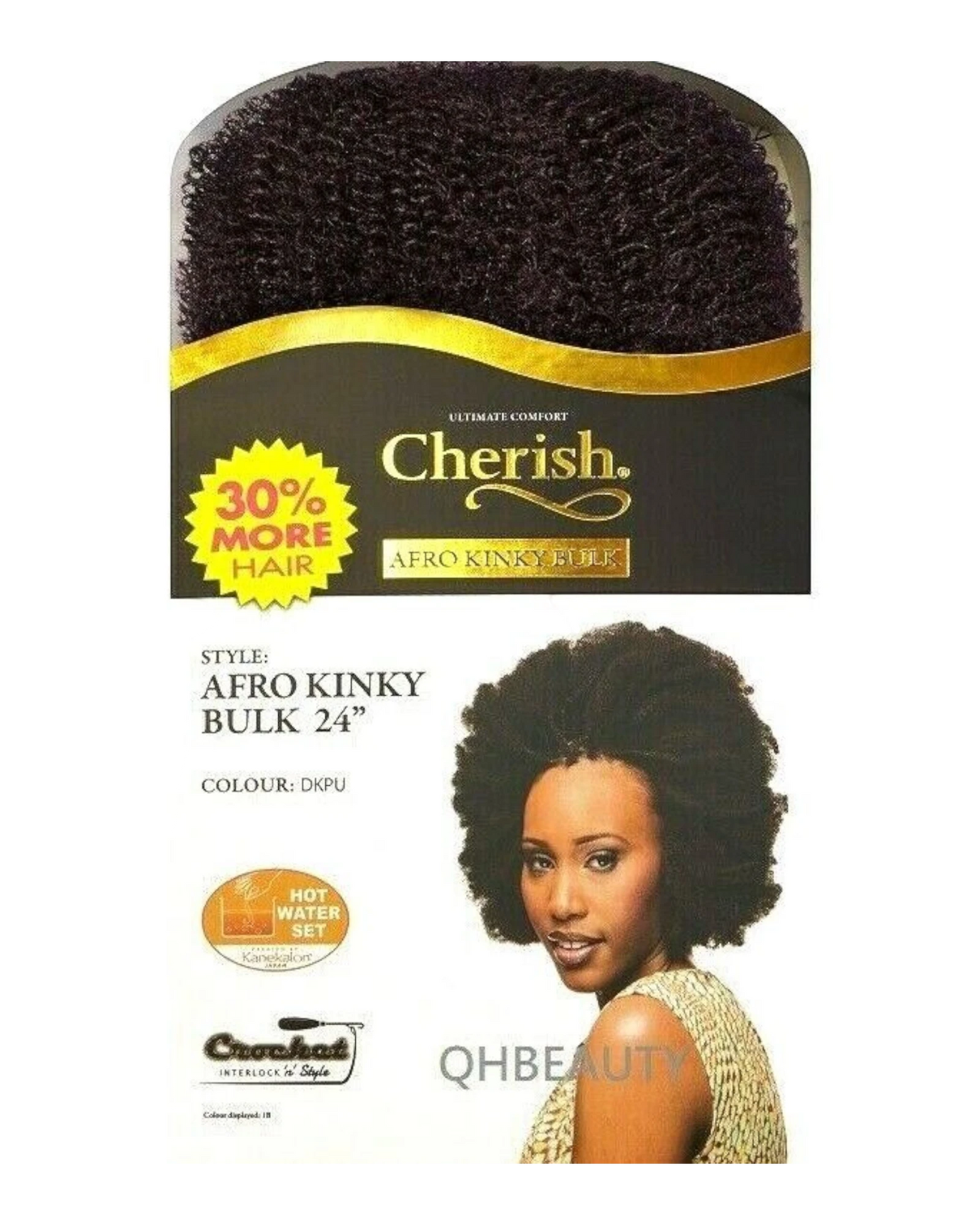 CHERISH SYNTHETIC BULK BRAIDING CROCHET NEW HAIR EXTENSIONS - AFRO KINKY 24 INCH