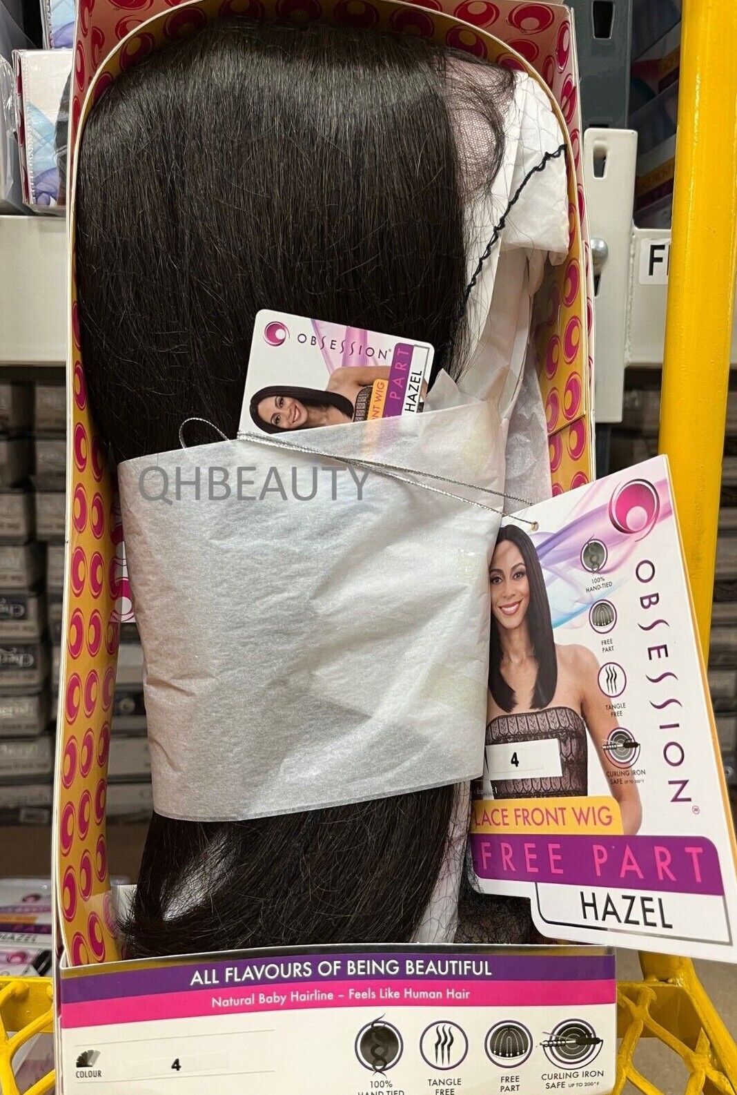 Obsession Synthetic Lace Front Free Part Hand Tied Straight Hair Wig - HAZEL