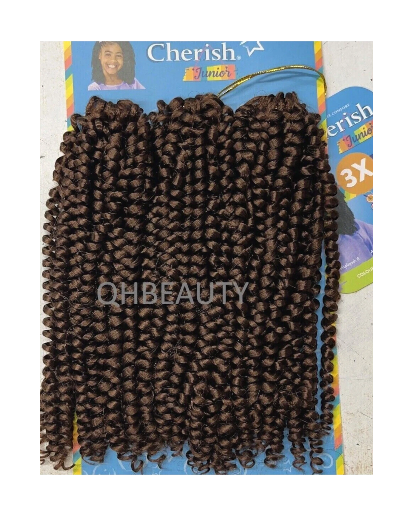 CHERISH SYNTHETIC JUNIOR KIDS CROCHET BRAID HAIR EXTENSION  BOHEMIAN CURL 8 INCH