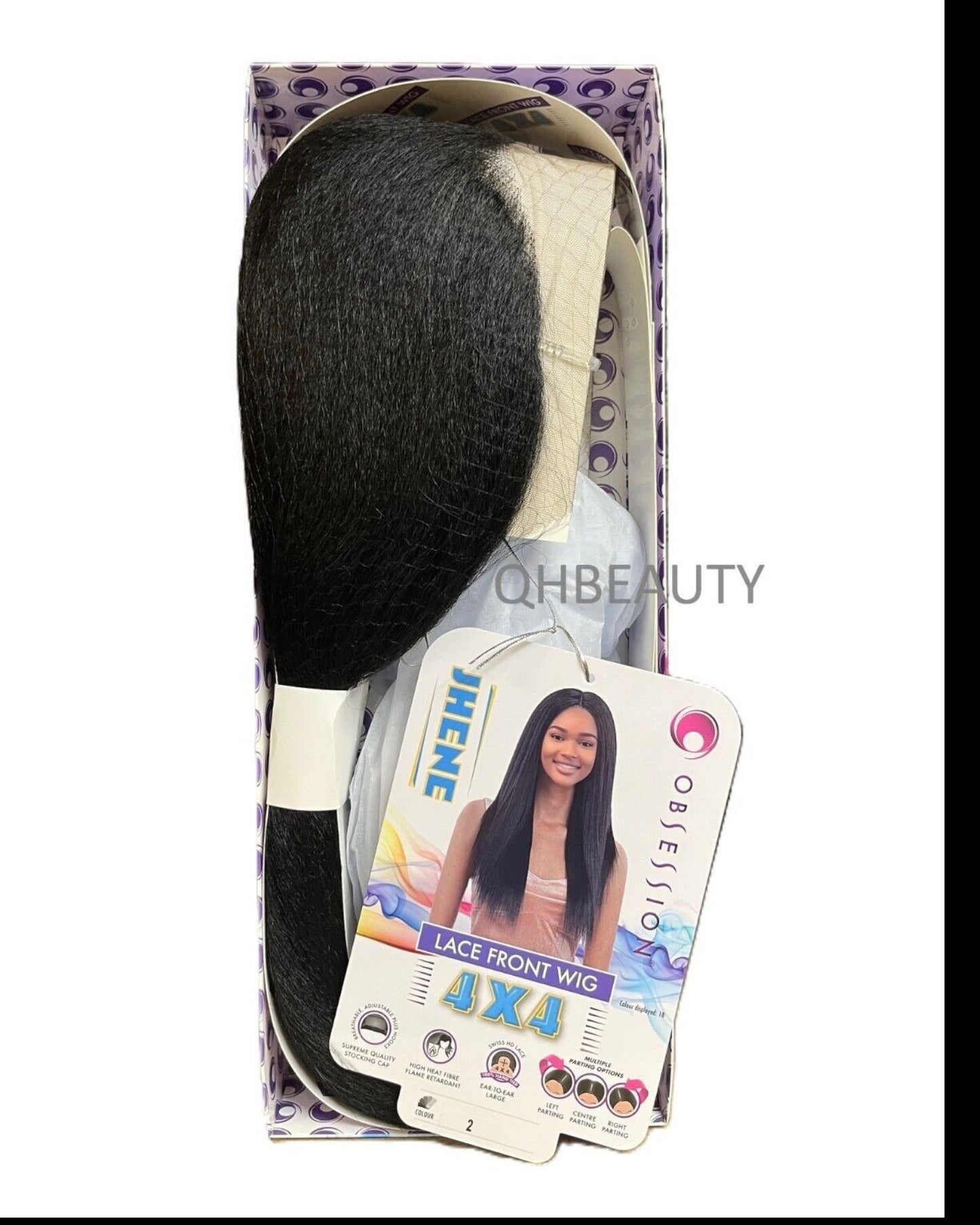 Obsession Synthetic Swiss HD 4x4 Lace Front Free Part Straight Hair Wig - JHENE