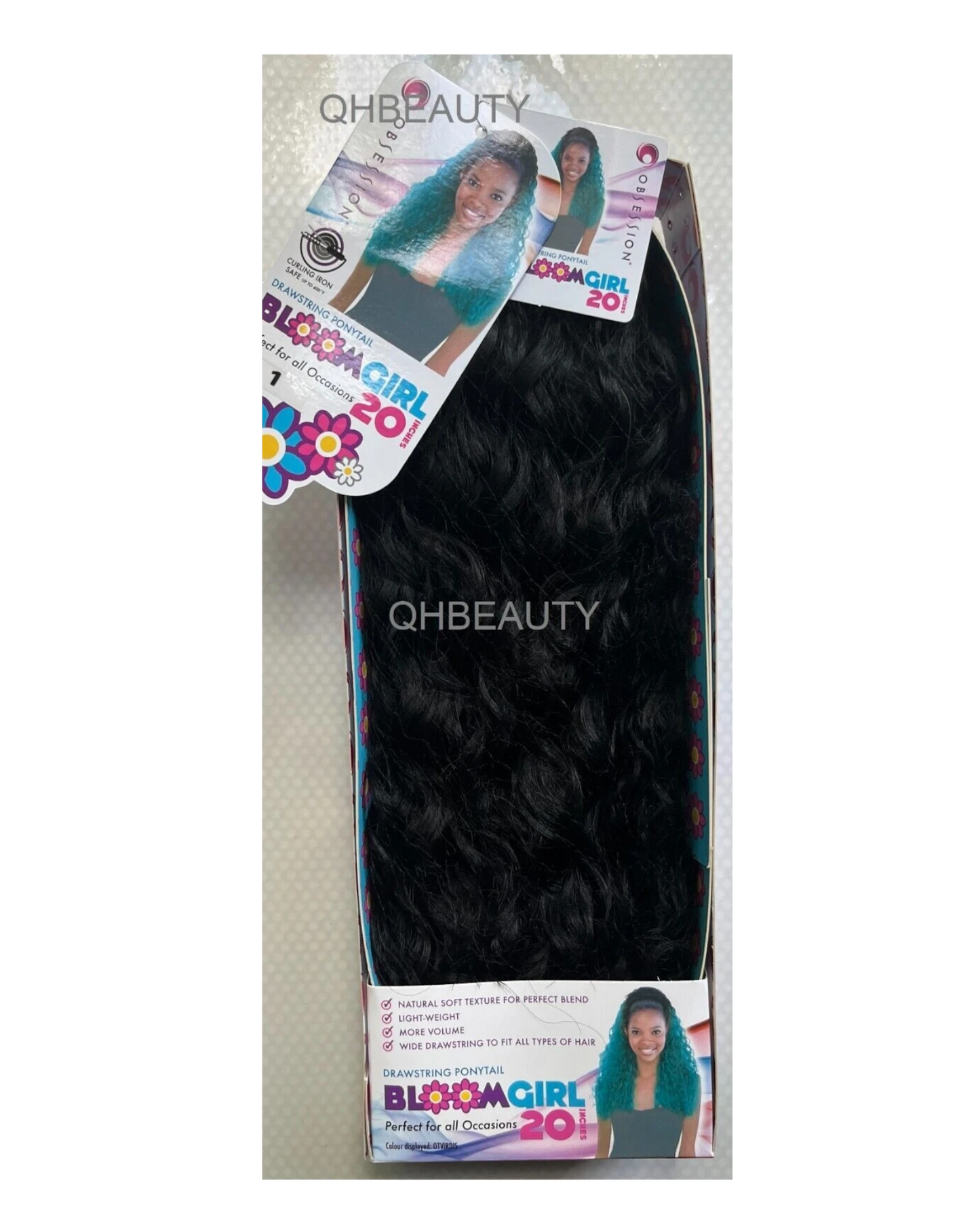 OBSESSION SYNTHETIC DRAWSTRING CURLY LONG HAIR PONYTAIL - BLOOM GIRL 20''  30''