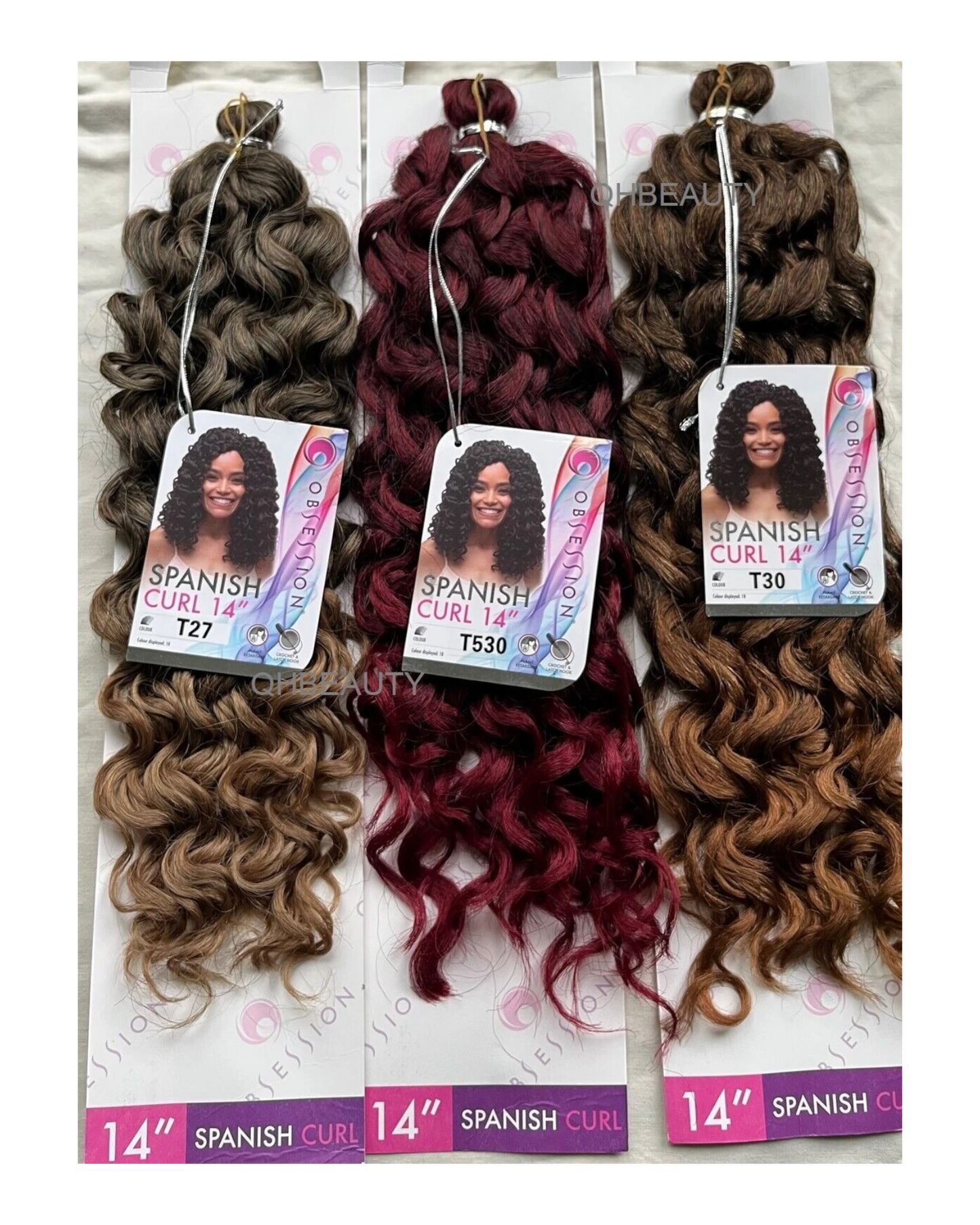 Obsession Synthetic Crochet Braid Curly Hair Extension - Spanish Curl 14 INCH