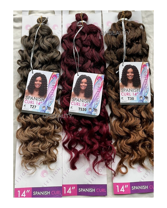 Obsession Synthetic Crochet Braid Curly Hair Extension - Spanish Curl 14 INCH