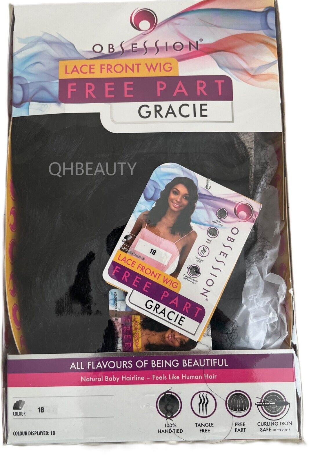 Obsession Synthetic Lace Front Free Part 100% Hand Tied Curly Hair Wig - GRACIE
