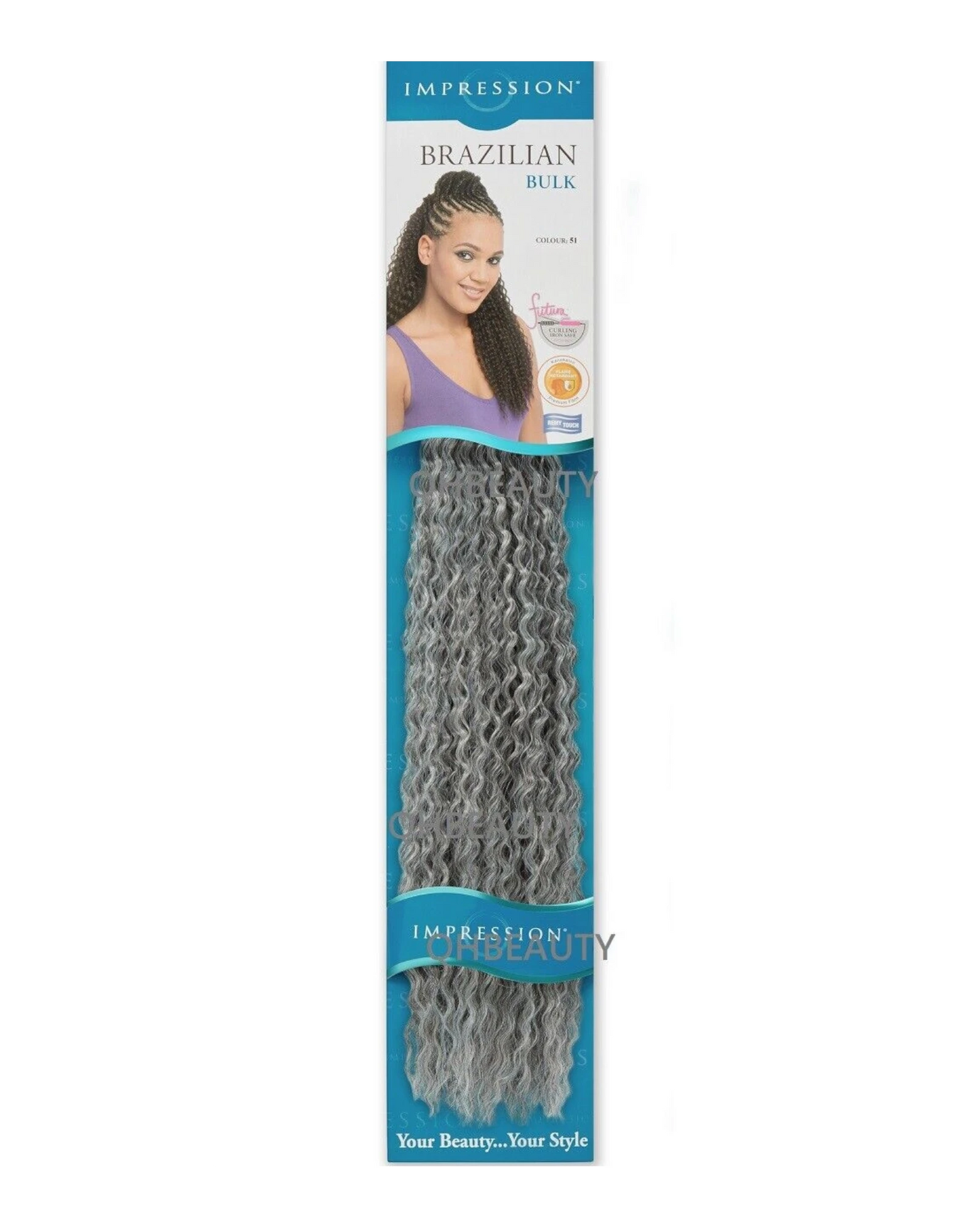 IMPRESSION SYNTHETIC CROCHET LONG HAIR EXTENSION BRAIDS - BRAZILIAN 20 INCH