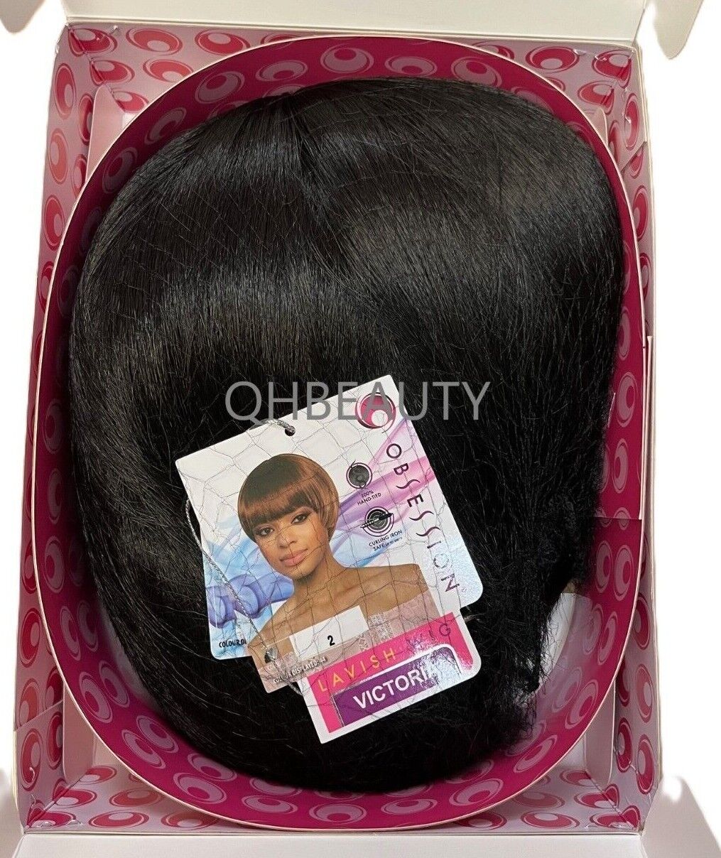 Obsession Synthetic Lavish Straight Bob Bangs 100% Hand Tied Hair Wig  VICTORIA
