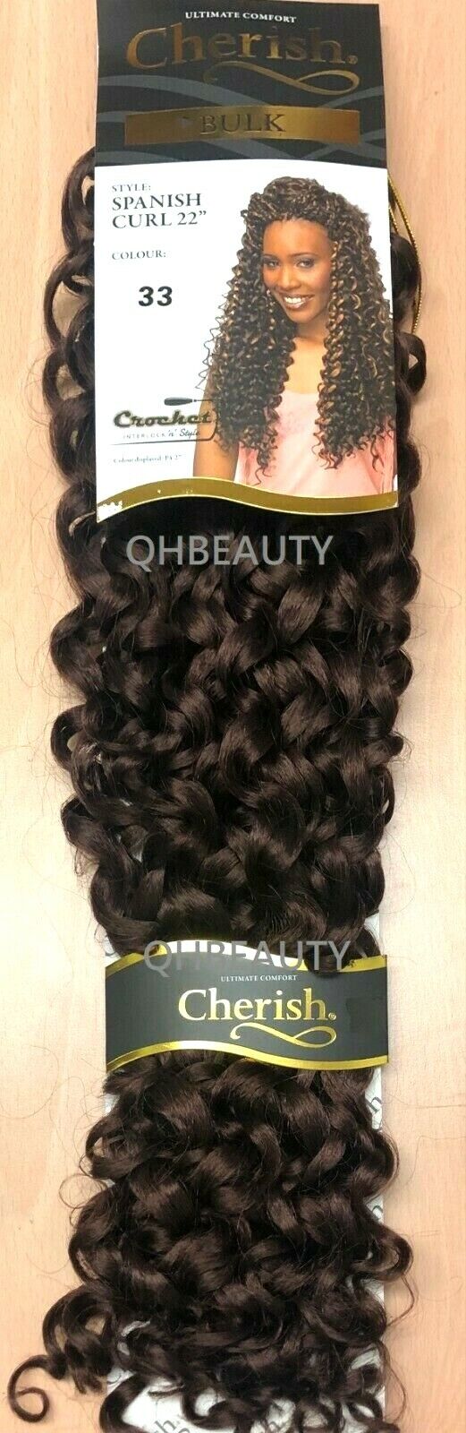 Cherish Bulk Synthetic Long Curly Hair Extension Braid - Spanish Curl 22 Inch