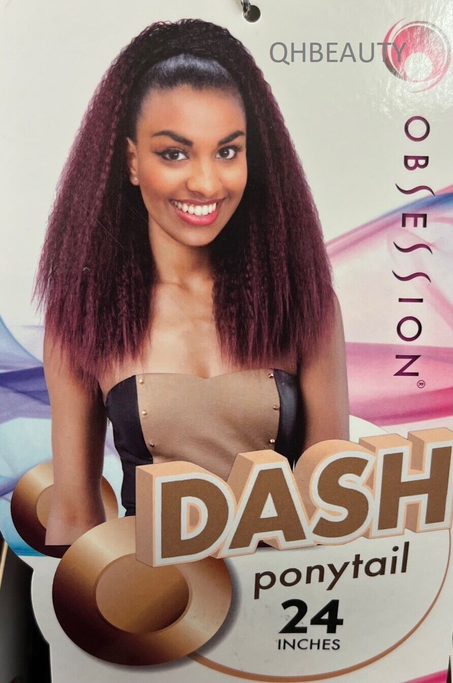 OBSESSION SYNTHETIC DRAWSTRING LONG CURLY WAVY  HAIR PONYTAIL - DASH 24"