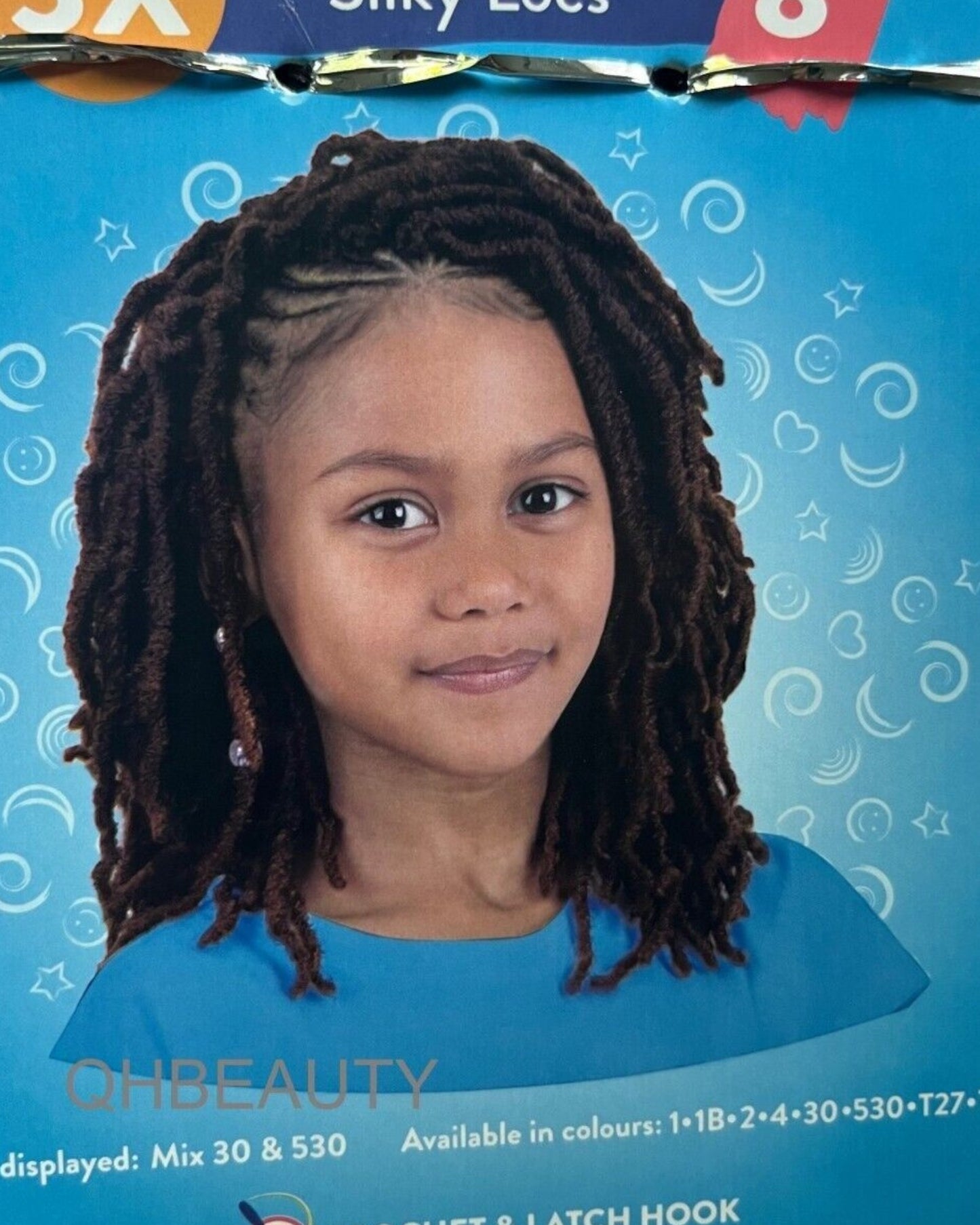 CHERISH SYNTHETIC JUNIOR KIDS CROCHET BRAID HAIR EXTENSION - SILKY LOCS 8 INCH