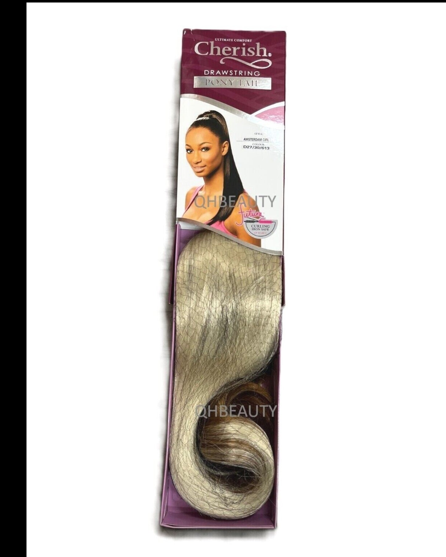 Cherish Synthetic Straight Drawstring Long Natural Ponytail - Amsterdam Girl