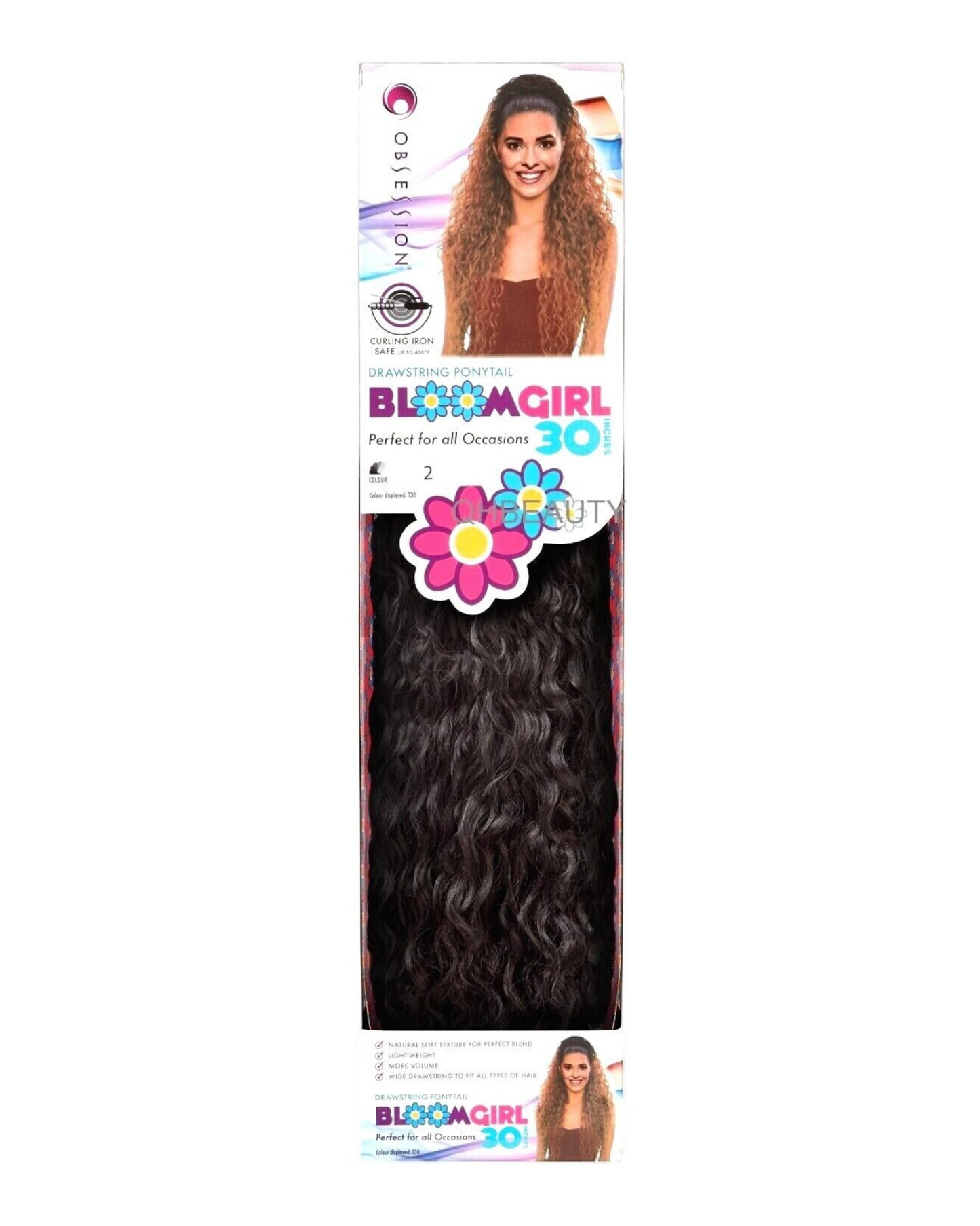 OBSESSION SYNTHETIC DRAWSTRING CURLY LONG HAIR PONYTAIL - BLOOM GIRL 20''  30''