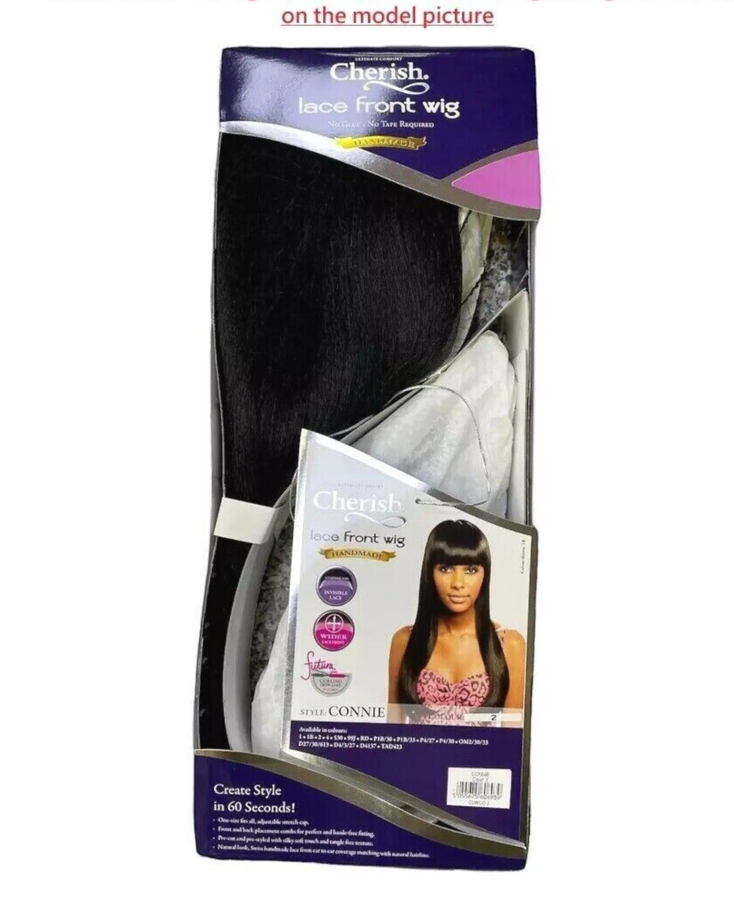 Cherish Synthetic Handmade Straight Invisible Wider Lace Front Hair Wig - CONNIE