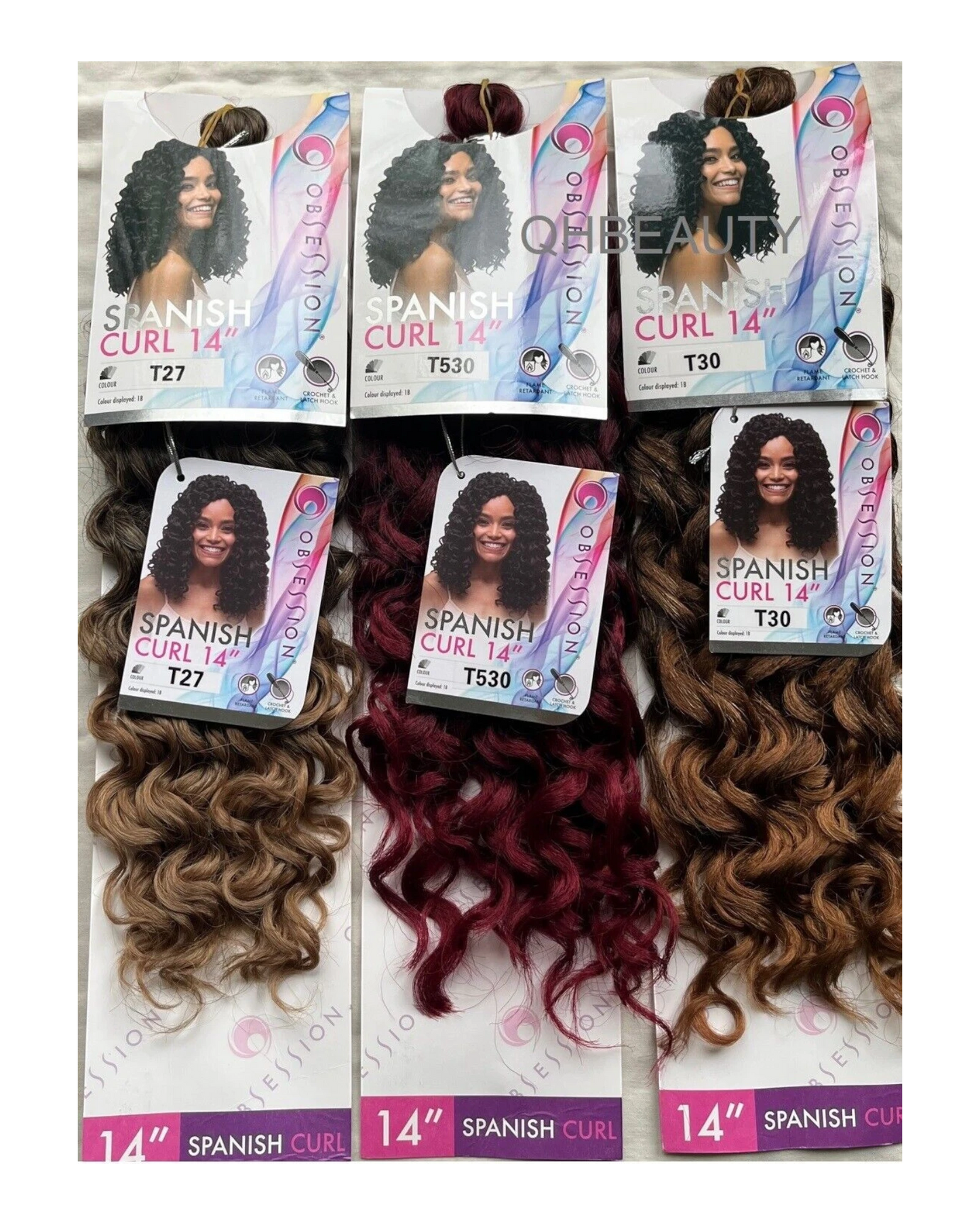 Obsession Synthetic Crochet Braid Curly Hair Extension - Spanish Curl 14 INCH