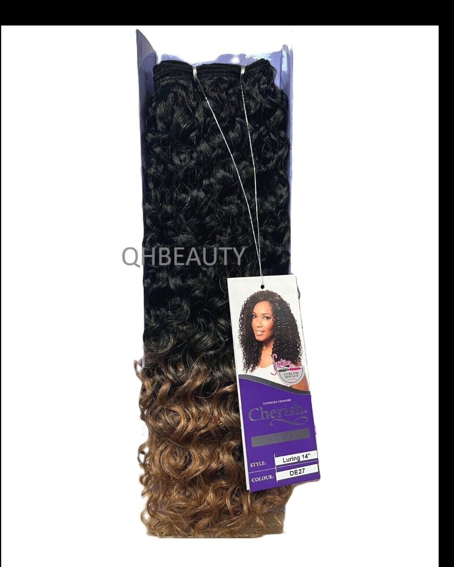 CHERISH SYNTHETIC FUTURA LONG CURLY HAIR EXTENSION WEAVE - LURING 14 INCHES