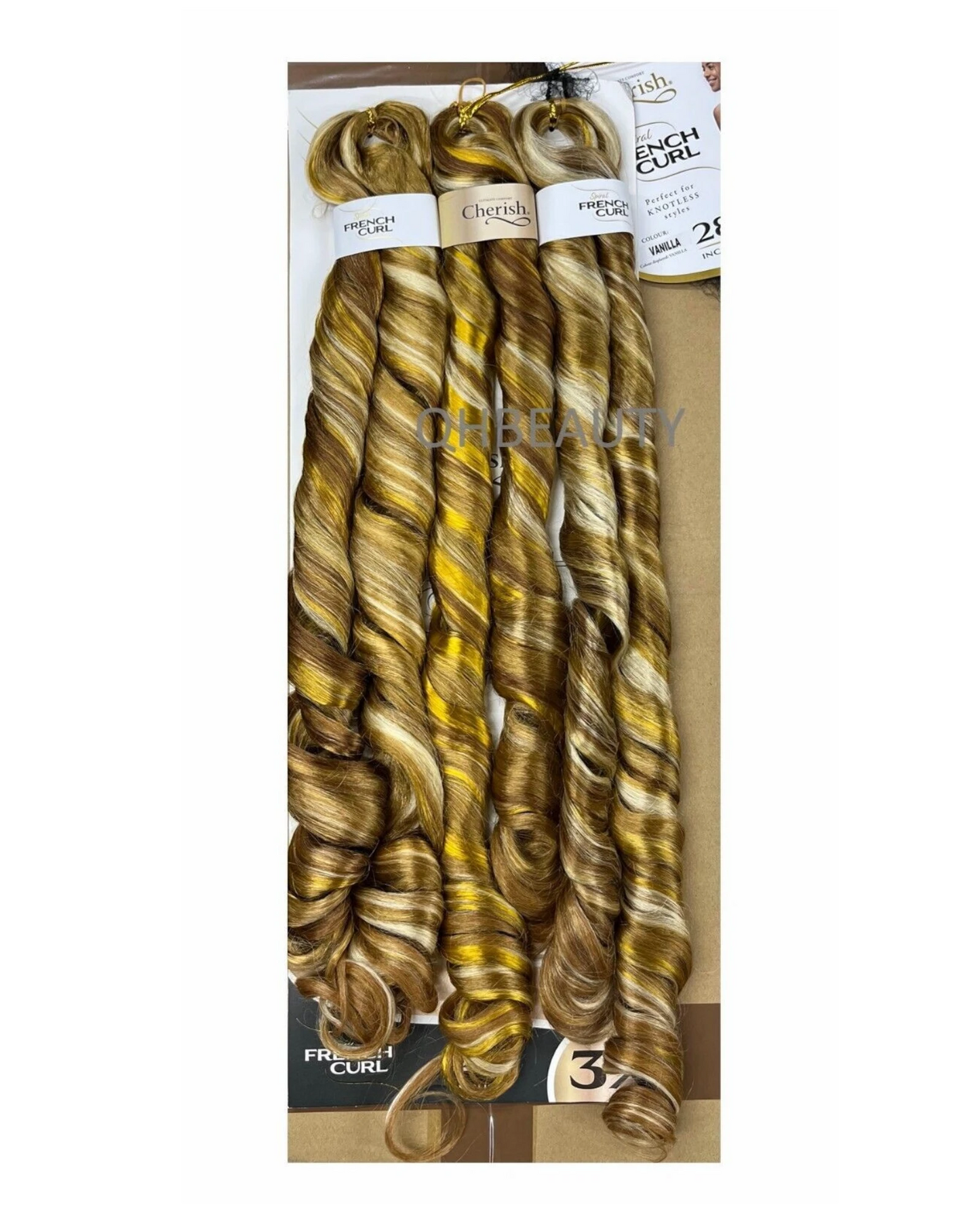 CHERISH SYNTHETIC CURLY HAIR EXTENSION BRAID - 3 x SPIRAL FRENCH CURL 28 INCHES