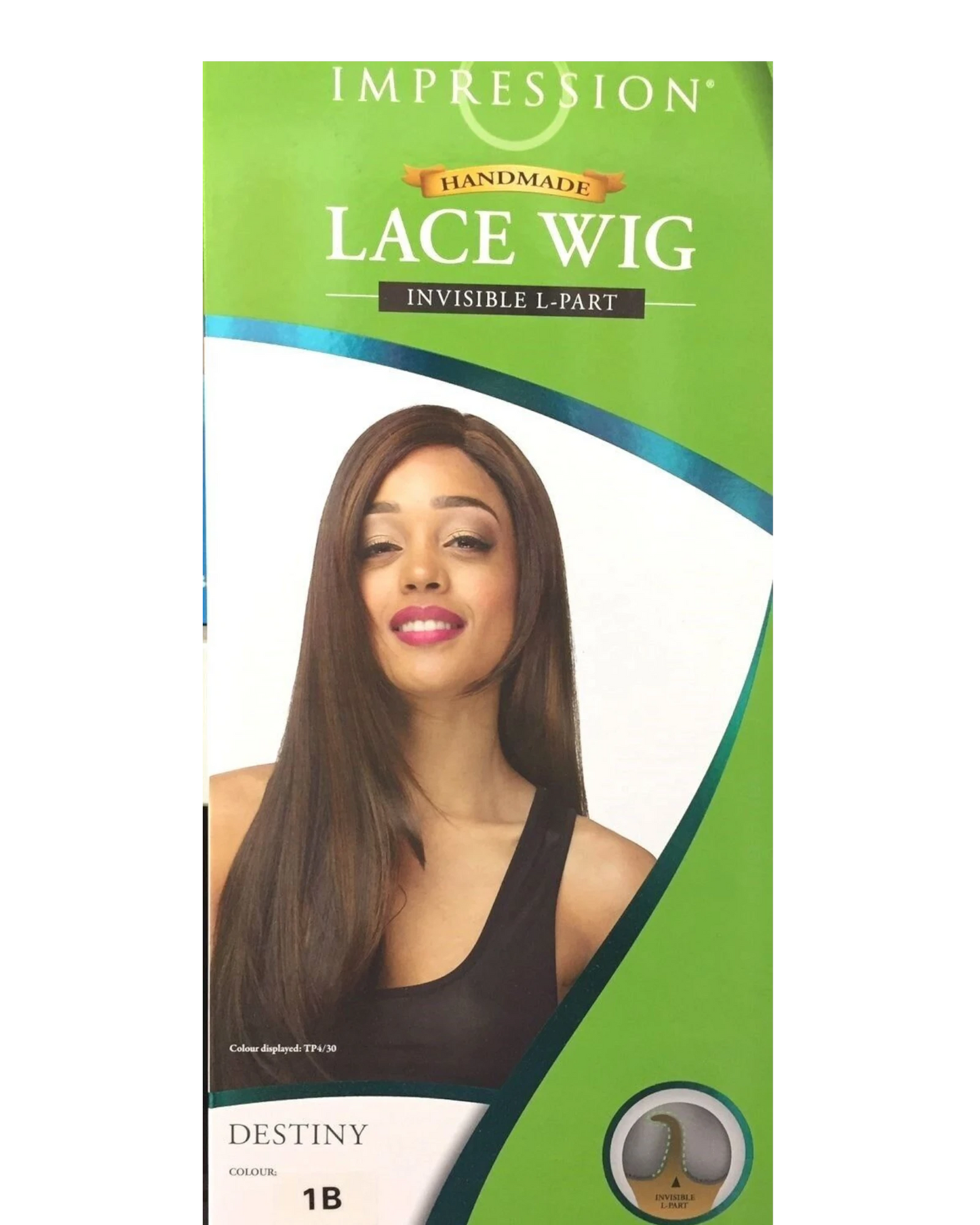 Impression Synthetic Invisible Part Long Straight Lace Front Hair Wig - Destiny