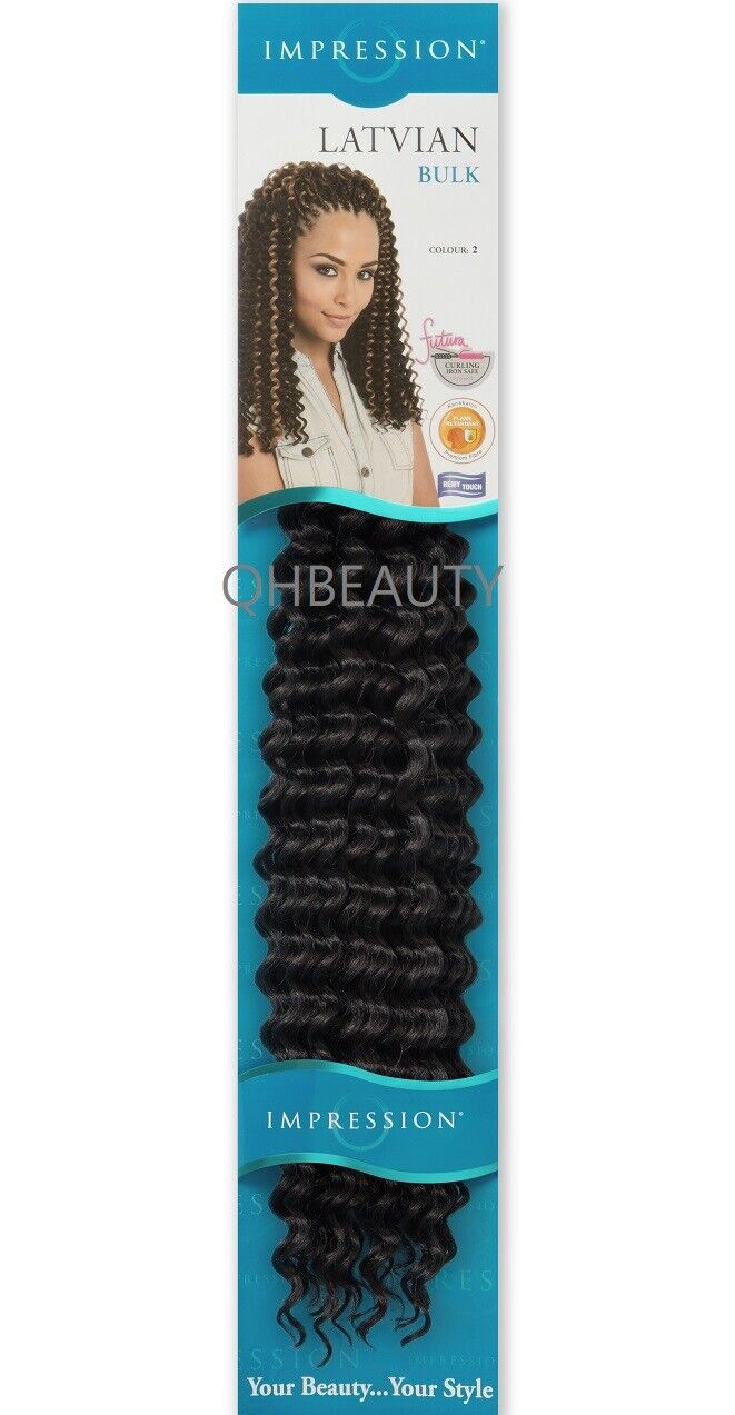 IMPRESSION SYNTHETIC LONG CURLY HAIR EXTENSION CROCHET BRAID - LATVIAN 20"