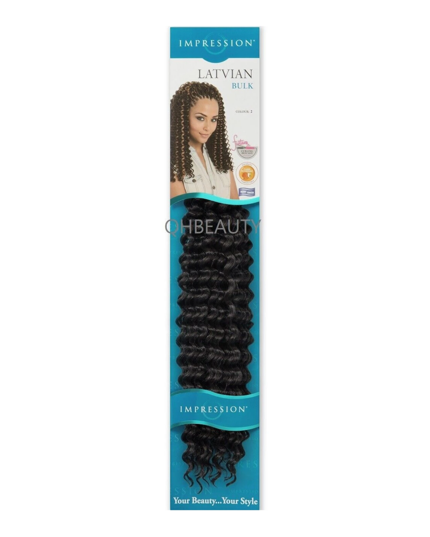 IMPRESSION SYNTHETIC LONG CURLY HAIR EXTENSION CROCHET BRAID - LATVIAN 20"