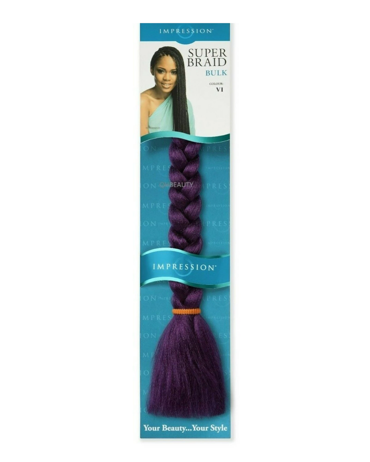 Impression Synthetic Natural Long Ultra Crochet Hair Extensions Super Braid 86"