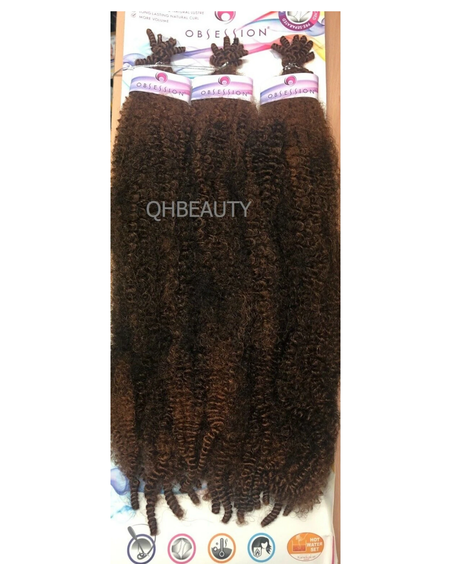 OBSESSION SYNTHETIC CROCHET BRAID 3X PRE-FLUFFED - POPPIN TWIST 28 INCHES