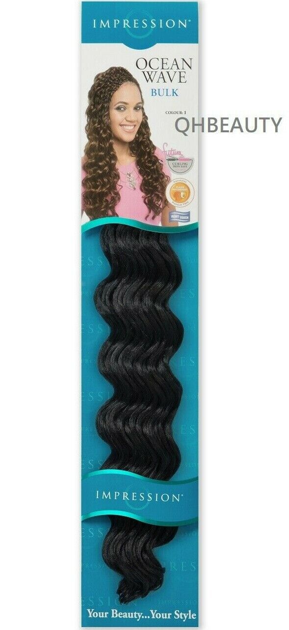 IMPRESSION SYNTHETIC HAIR EXTENSION CROCHET CURLY BRAID - OCEAN WAVE 20 INCH