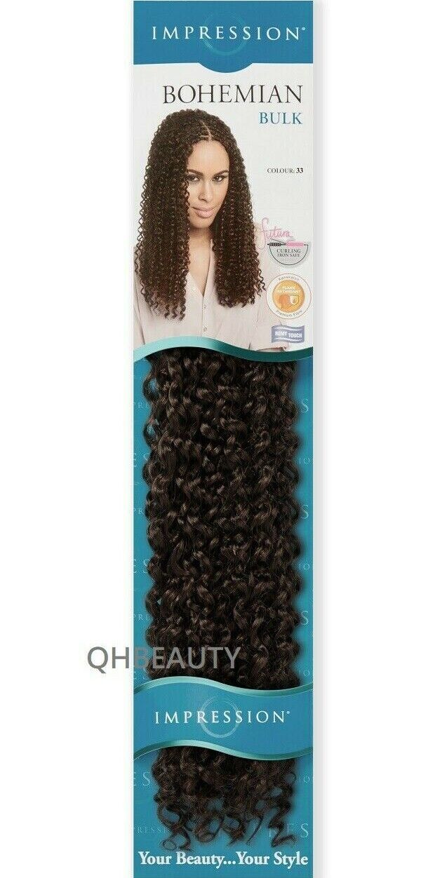 IMPRESSION SYNTHETIC CROCHET CURLY BRAID HAIR EXTENSION - BOHEMIAN 20 INCHS