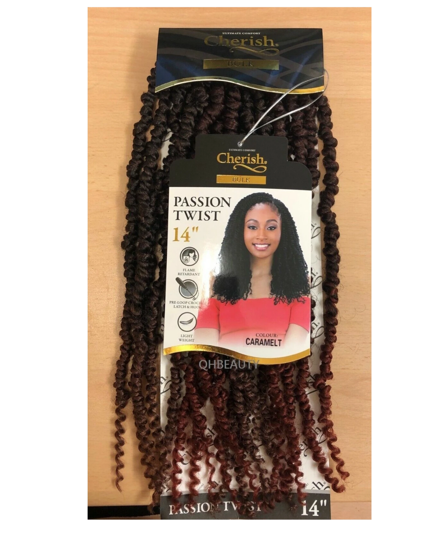 CHERISH SYNTHETIC PRE LOOPED BRAID CURLY HAIR EXTENSIONS - PASSION TWIST 14''