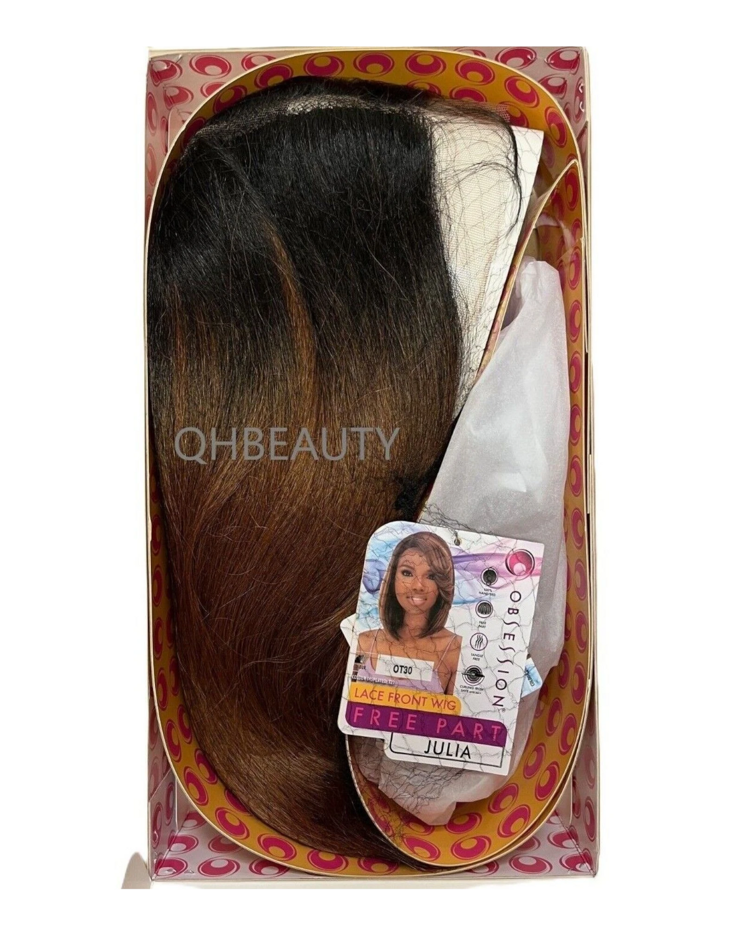 Obsession Synthetic Bob Lace Front Free Part 100% Hand Tied Hair Wig - JULIA