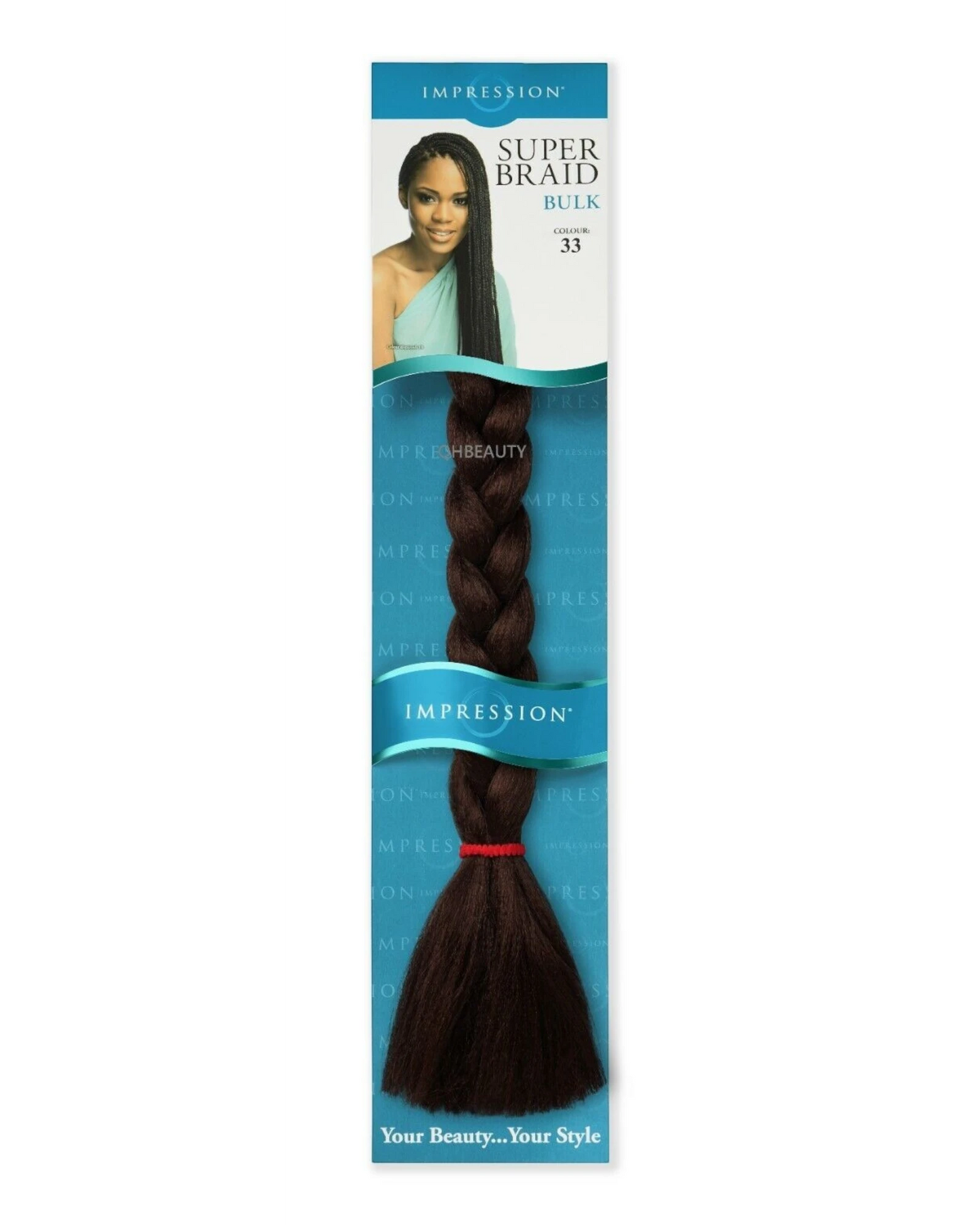 Impression Synthetic Natural Long Ultra Crochet Hair Extensions Super Braid 86"