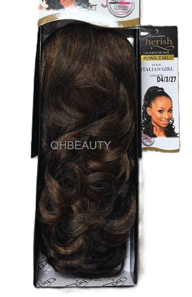 Cherish Synthetic Drawstring Long Curly Ponytail Hair Extension - ITALIAN GIRL