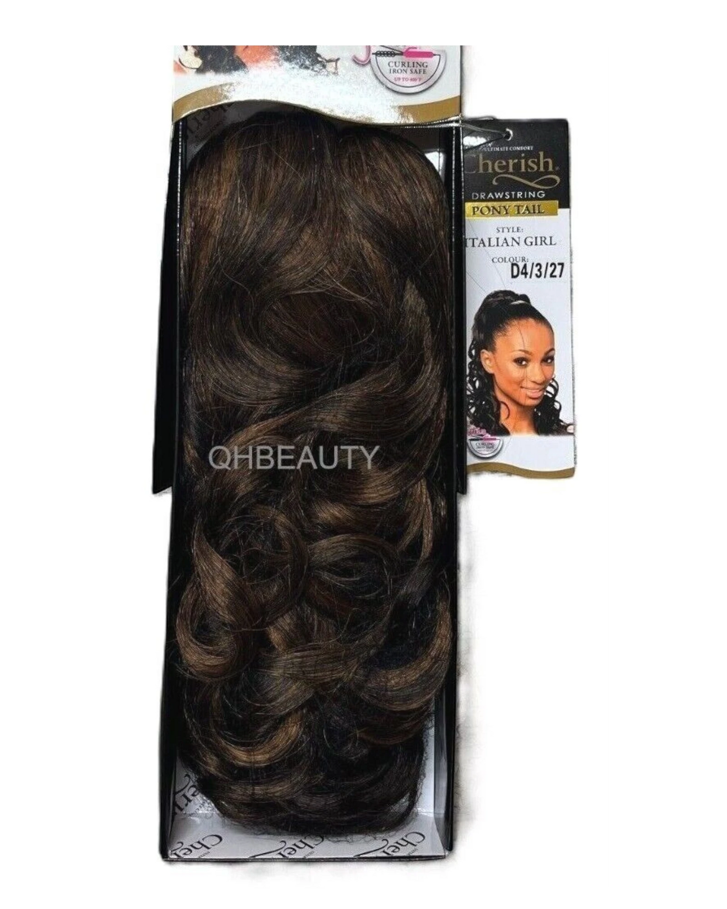 Cherish Synthetic Drawstring Long Curly Ponytail Hair Extension - ITALIAN GIRL