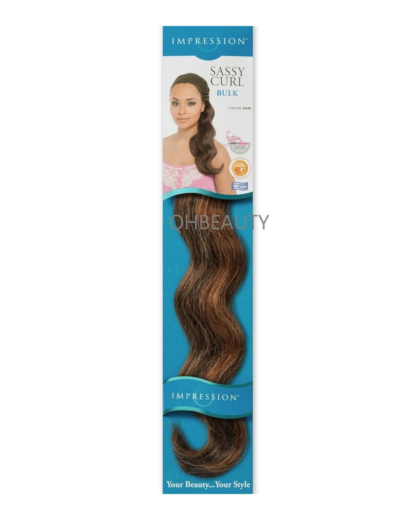 IMPRESSION SYNTHETIC HAIR EXTENSION BRAIDS SASSY CURL BULK 20"