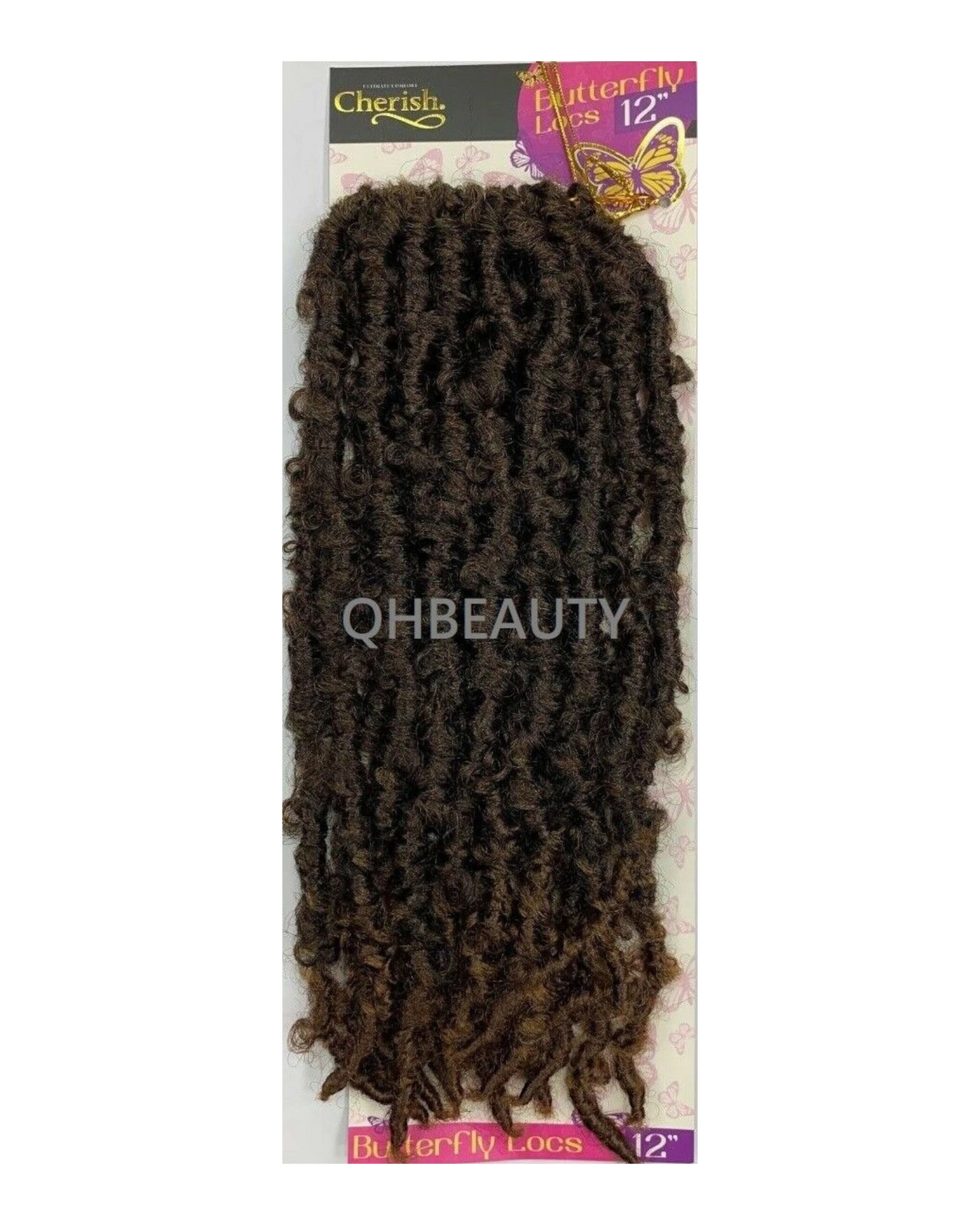 CHERISH SYNTHETIC CROCHET LONG HAIR EXTENSION PRE LOOP BRAID - BUTTERFLY LOC 12"