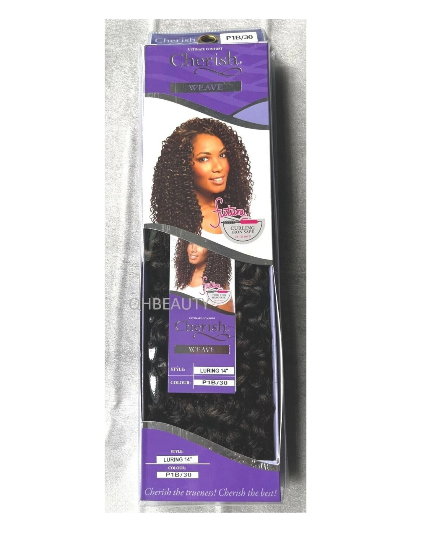 CHERISH SYNTHETIC FUTURA LONG CURLY HAIR EXTENSION WEAVE - LURING 14 INCHES