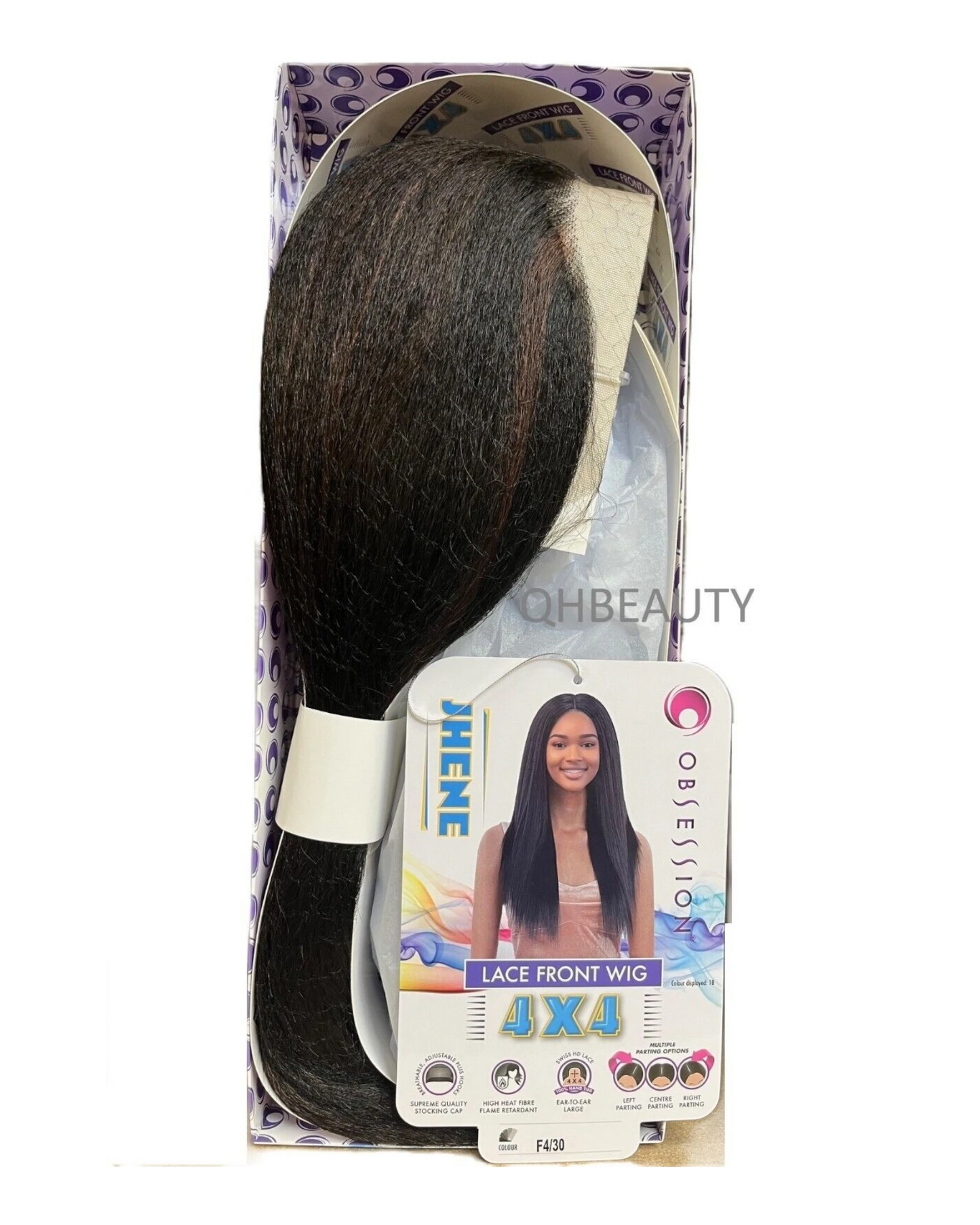 Obsession Synthetic Swiss HD 4x4 Lace Front Free Part Straight Hair Wig - JHENE