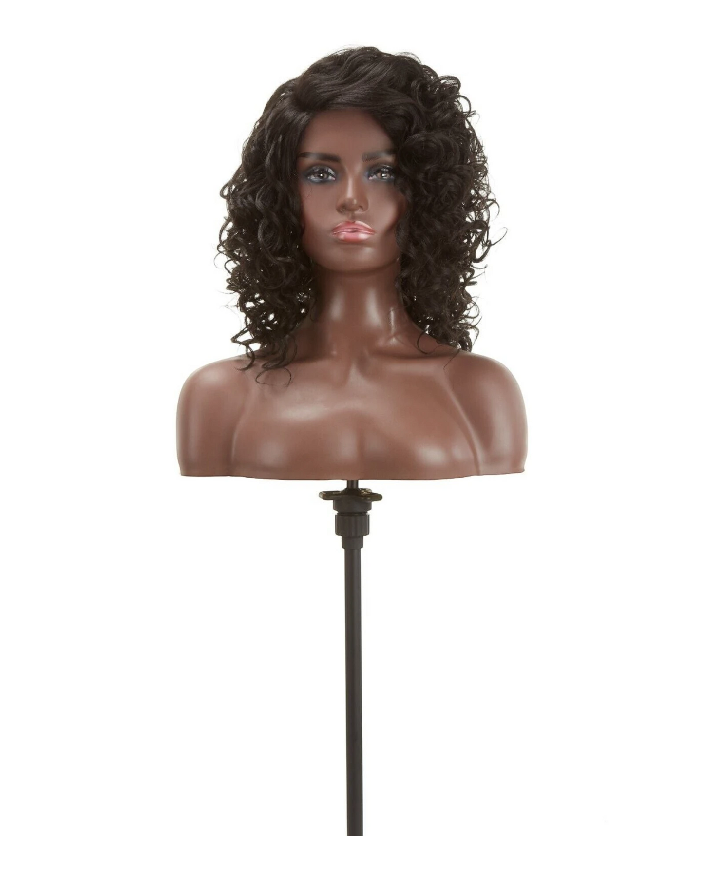Impression Synthetic Hand Made Invisible L Part Curly Hair Lace Wig - MIA
