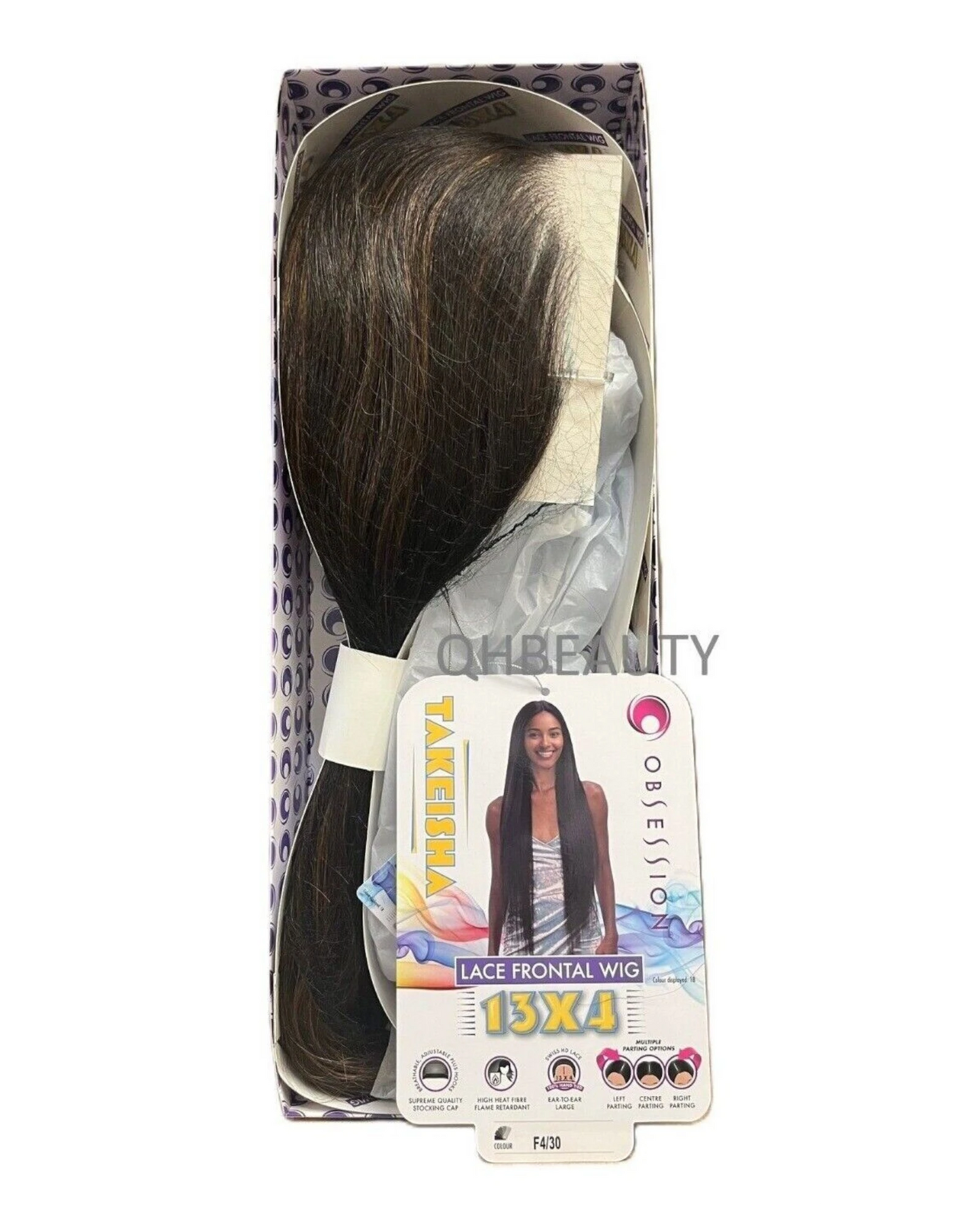 Obsession Synthetic Swiss HD Lace Front Free Part Long Yaki Hair Wig - TAKEISHA