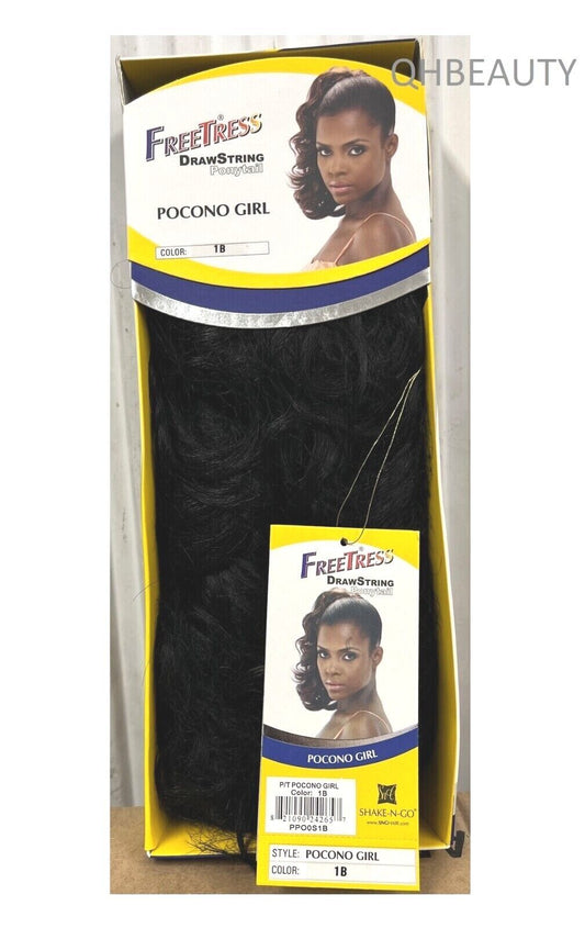 SNG FREETRESS EQUAL SYNTHETIC  DRAWSTRING CURLY HAIR PONYTAIL -  POCONO GIRL