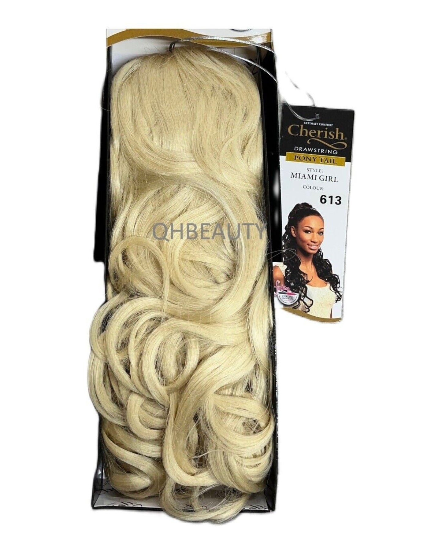 Cherish Synthetic Long Curly Drawstring Natural Hair Ponytail - Miami Girl