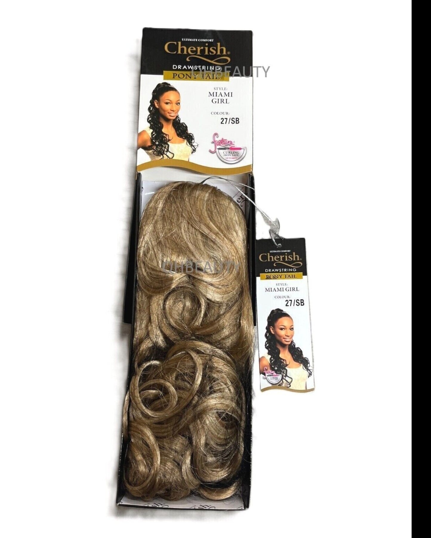 Cherish Synthetic Long Curly Drawstring Natural Hair Ponytail - Miami Girl