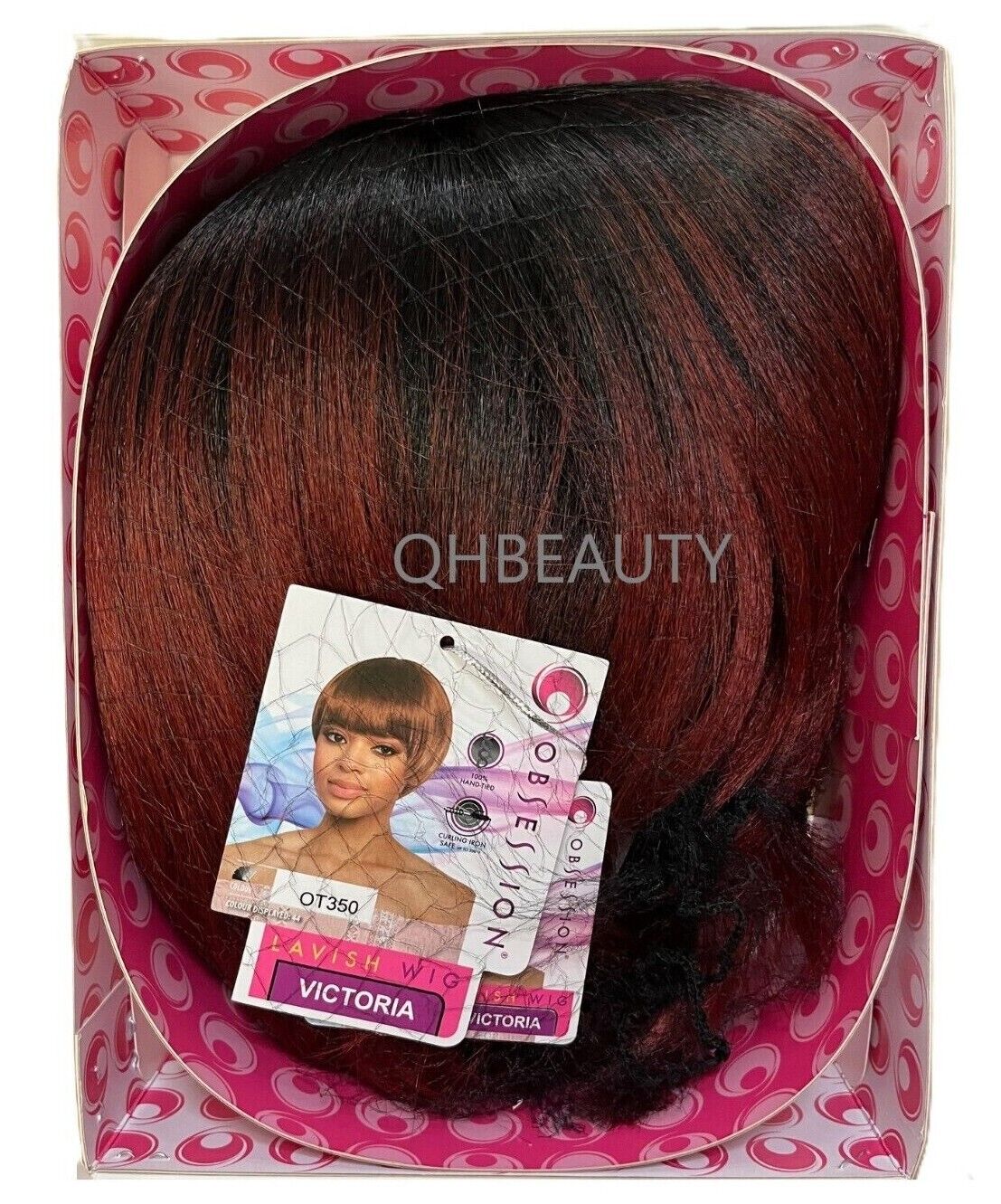 Obsession Synthetic Lavish Straight Bob Bangs 100% Hand Tied Hair Wig  VICTORIA