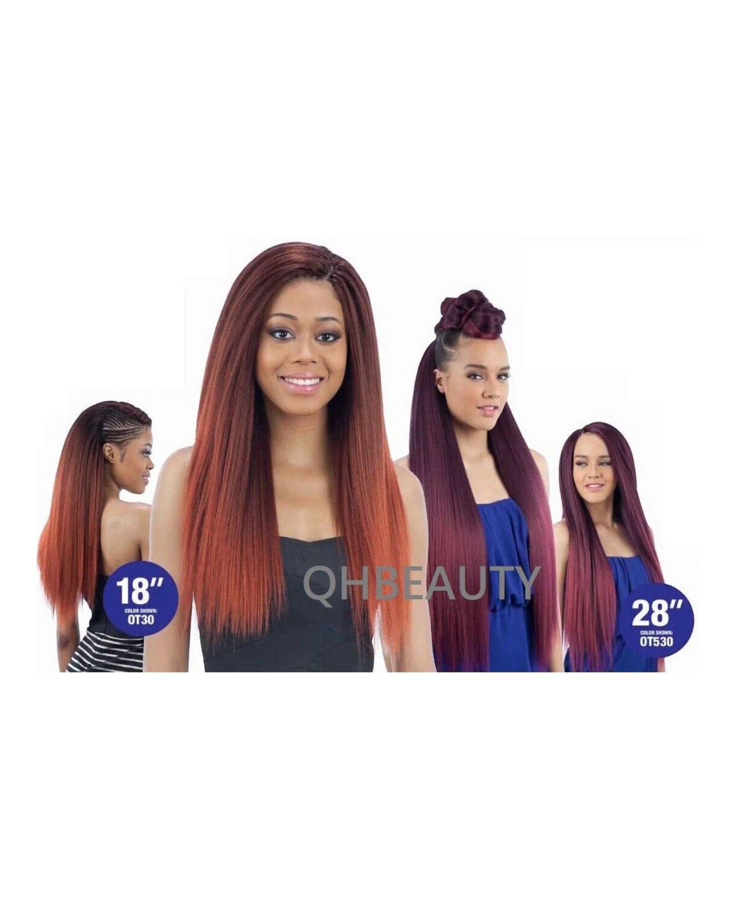 CHERISH SYNTHETIC YAKY LONG STRAIGHT HAIR EXTENSIONS 2 X YAAS BRAIDS 20'' - 28''