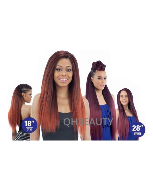 CHERISH SYNTHETIC YAKY LONG STRAIGHT HAIR EXTENSIONS 2 X YAAS BRAIDS 20'' - 28''