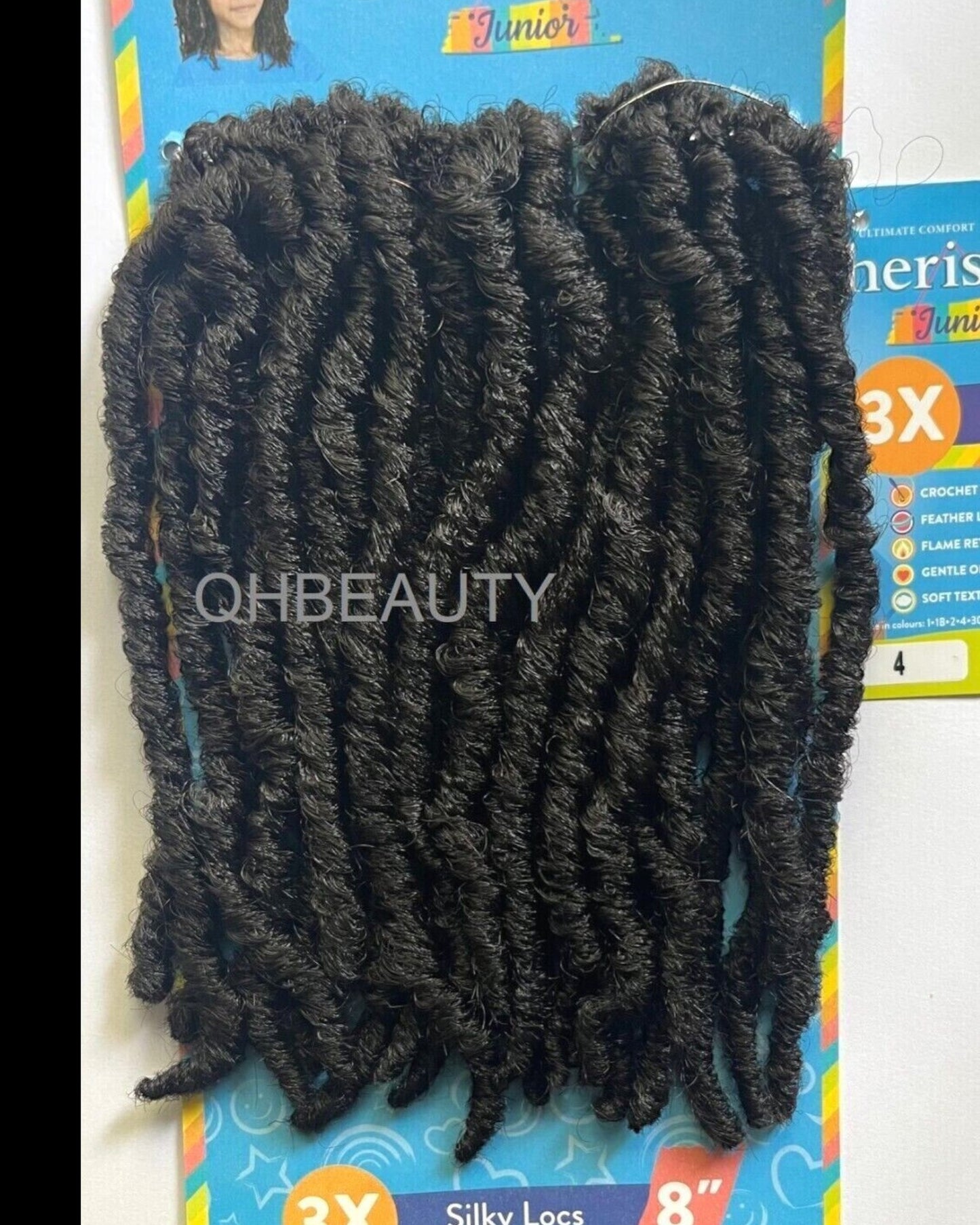 CHERISH SYNTHETIC JUNIOR KIDS CROCHET BRAID HAIR EXTENSION - SILKY LOCS 8 INCH
