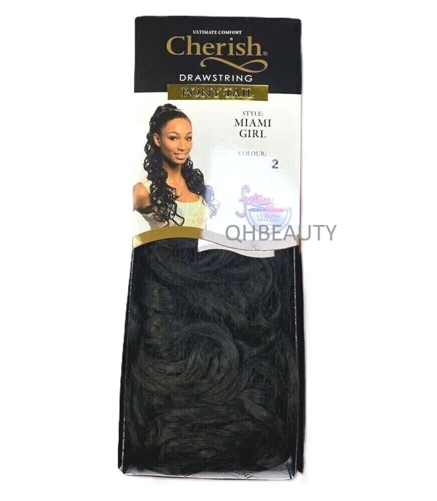 Cherish Synthetic Long Curly Drawstring Natural Hair Ponytail - Miami Girl