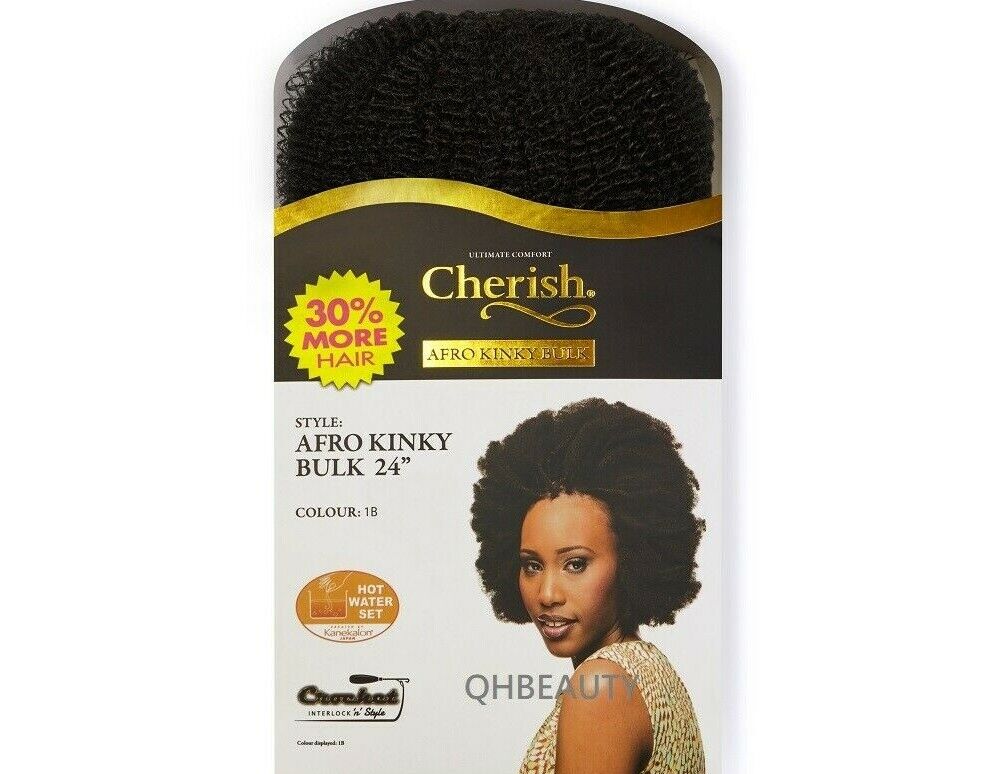 CHERISH SYNTHETIC BULK BRAIDING CROCHET NEW HAIR EXTENSIONS - AFRO KINKY 24 INCH