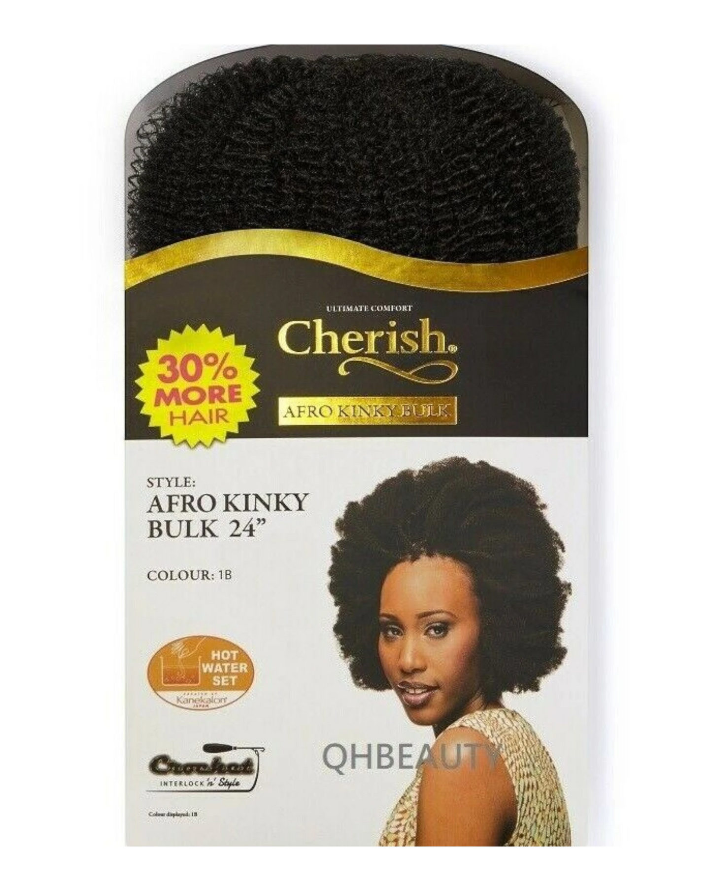 CHERISH SYNTHETIC BULK BRAIDING CROCHET NEW HAIR EXTENSIONS - AFRO KINKY 24 INCH