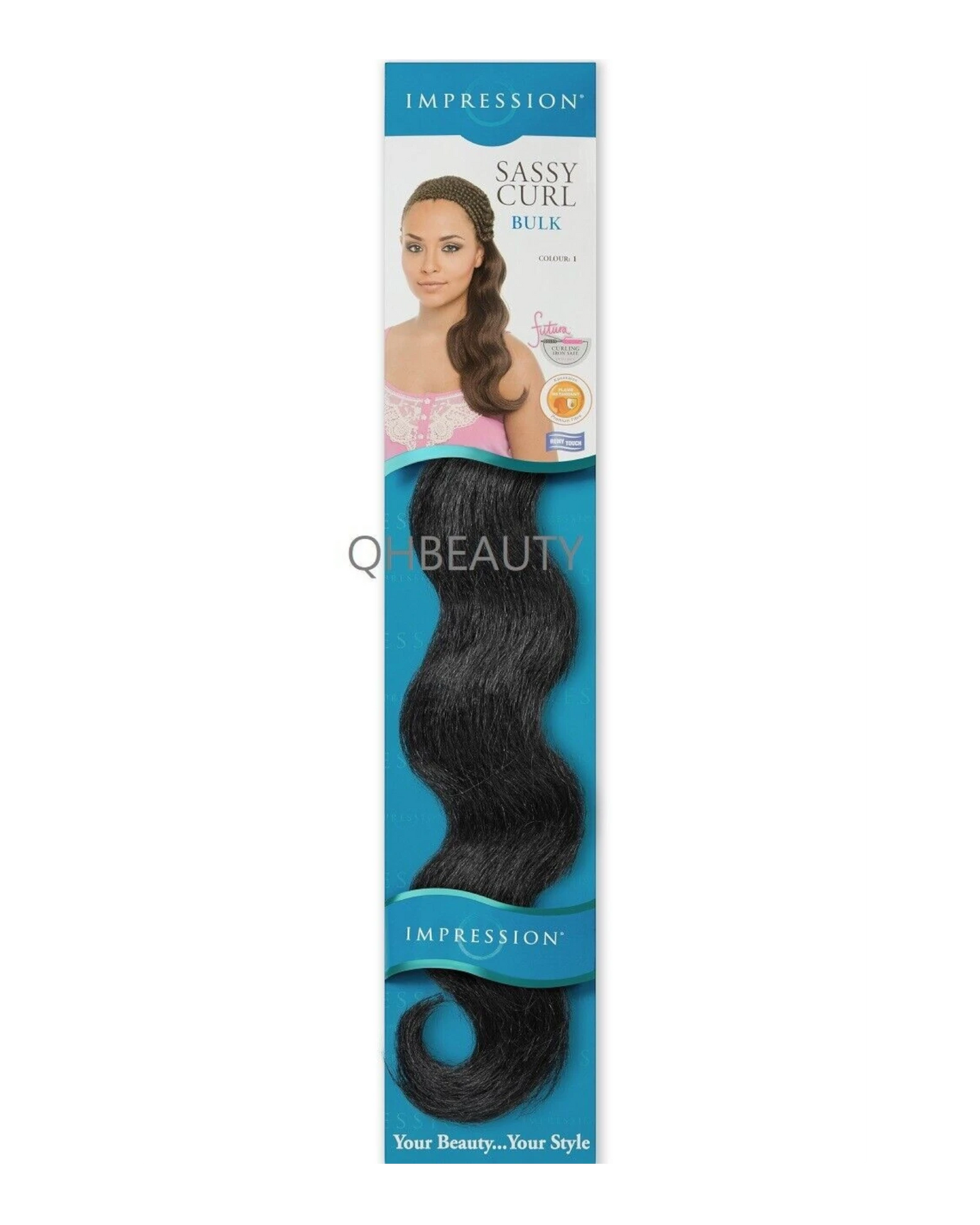 IMPRESSION SYNTHETIC HAIR EXTENSION BRAIDS SASSY CURL BULK 20"