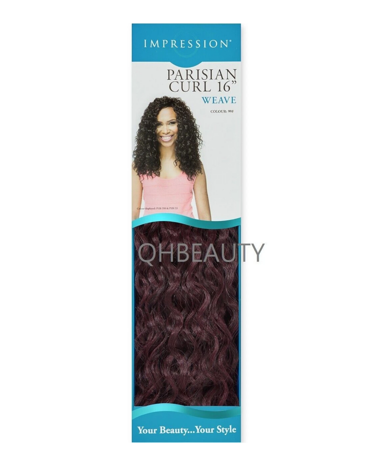 IMPRESSION LONG CURLY SYNTHETIC HAIR EXTENSION WEAVE - PARISIAN CURL 16 INCH